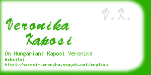 veronika kaposi business card